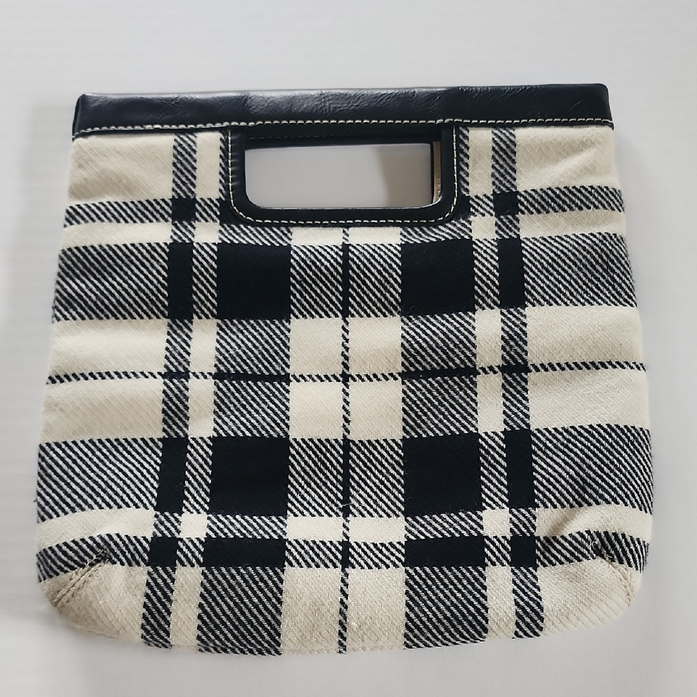 Banana Republic Plaid Black and Cream Women's Bag